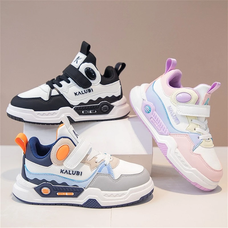 

Осенняя детская повседневная обувь для скейтбординга, новая модная спортивная обувь с цветными блоками для мальчиков, удобные дышащие детские кроссовки для девочек