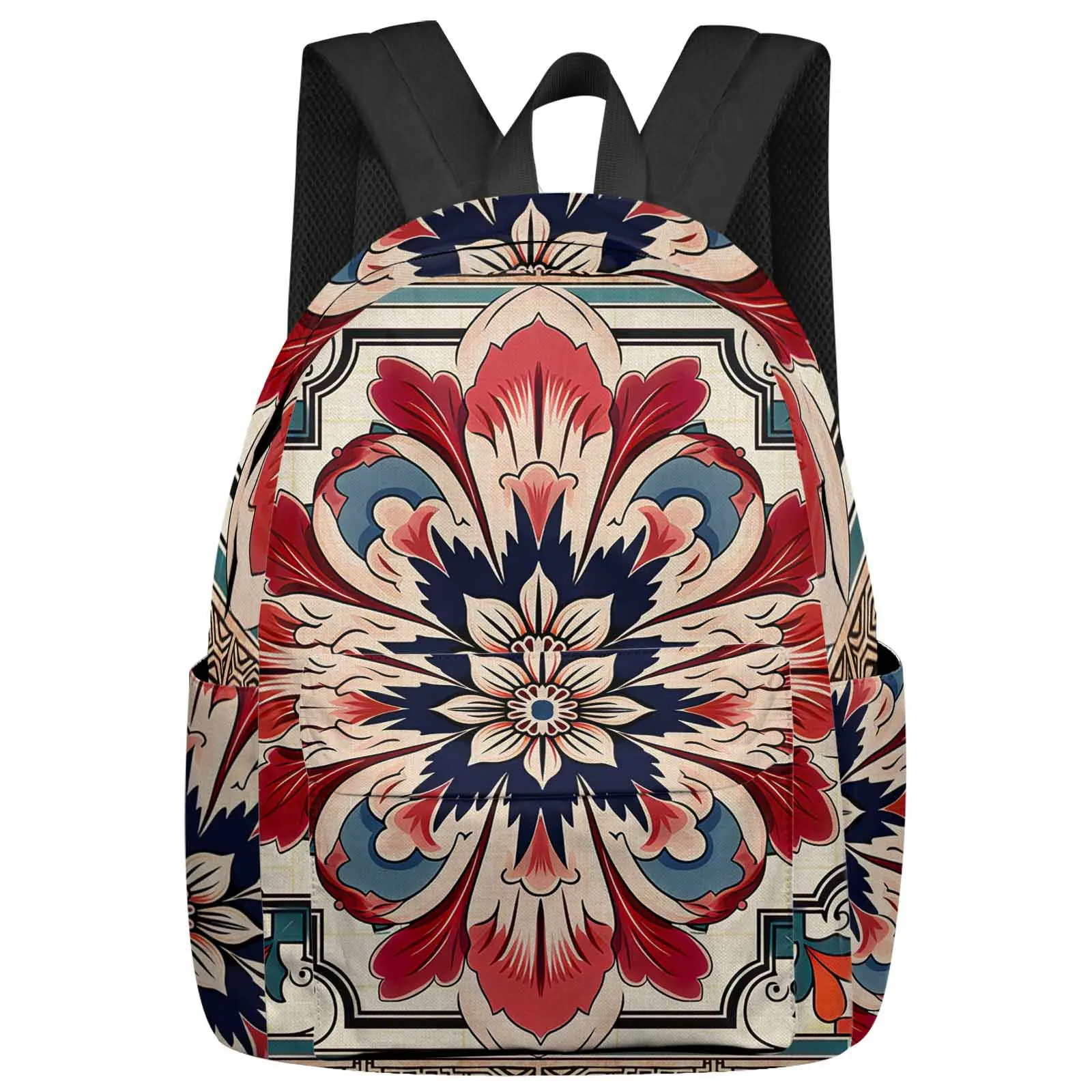 Flower Abstract Lines Backpack School Bags for Teenagers Students Laptop Bag Women's Casual Travel Backpack