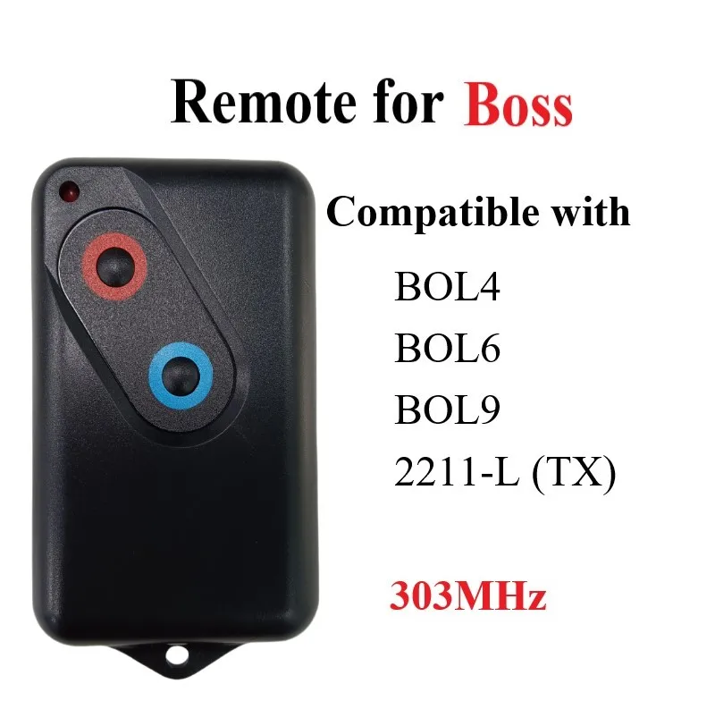 

Aftermarket Boss/Guardian/Steel-Line 2211L BHT4/BOL4/BOL6/BRD1 Garage Door 303mhz Rolling Code