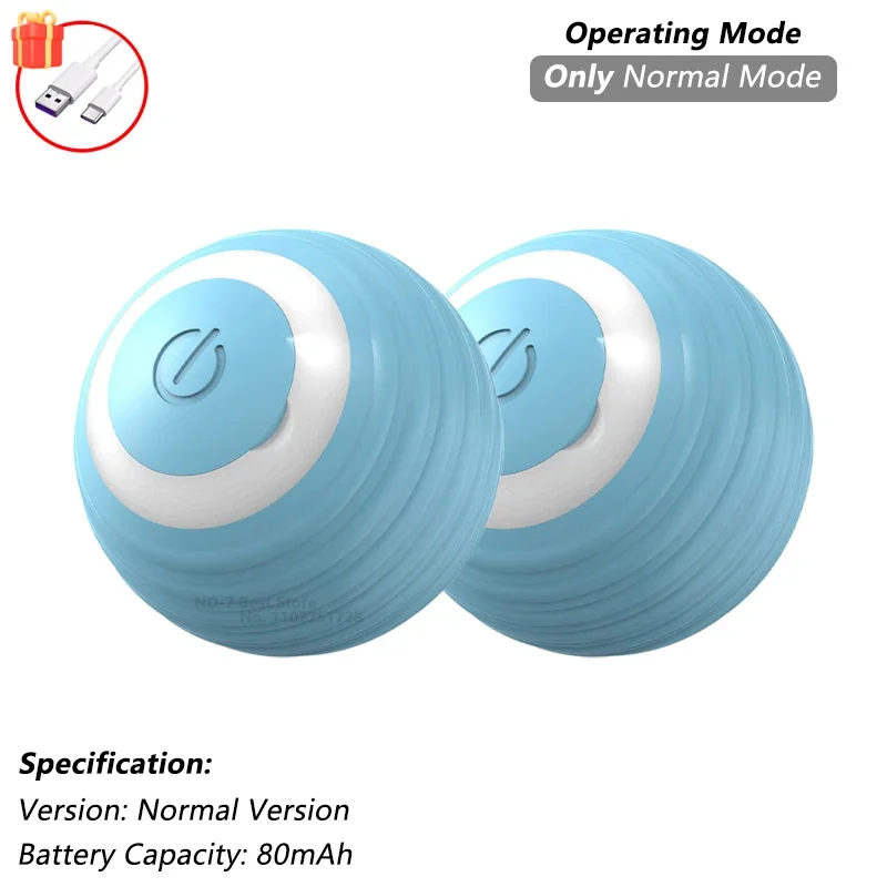 iLMH 1/2 PCS Cat Interactive Ball Toy Automatic Rolling Ball Faux Tail Rechargeable Smart Pet Electric Toy Pet Toy Imitate Mouse, image 11