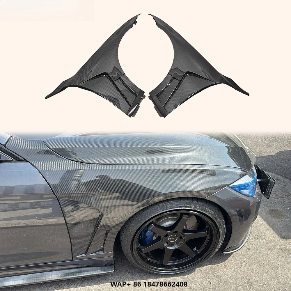 

For 13-20 4 Series F32 F33 F36 Car Body Kit Carbon Fiber KZ Style Front Vented Cooling Fender Pair
