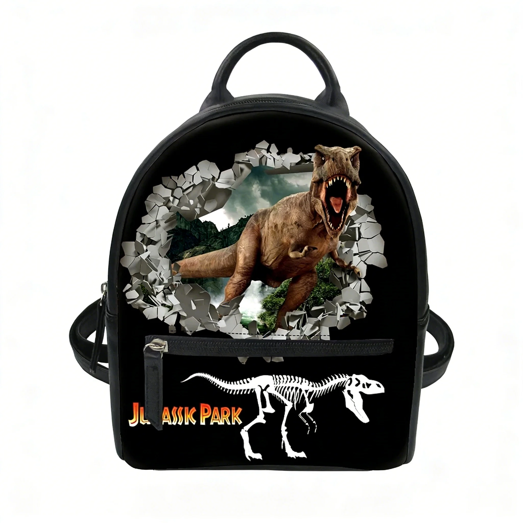 

Hot Jurassic Park Dinosaur Anime Cartoon Backpack Purse Carter Schoolbags Double Shoulder Bag Mini Daypack Leather Travel Bag