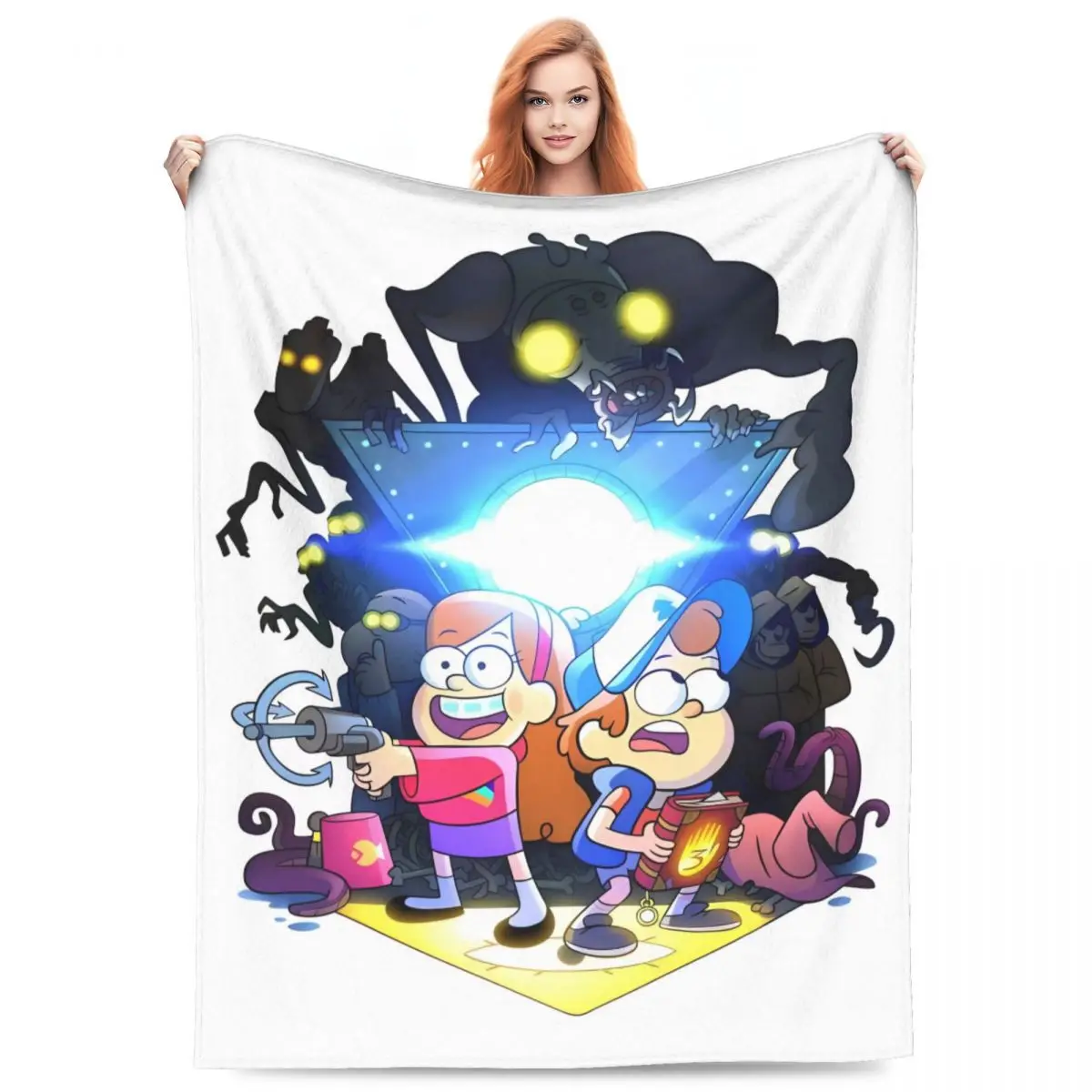 Gravity Falls Mabe Pinesl Flannel Blanket Warm Soft Bedding Throws for Bedroom Decorative Graphic Bedspread Sofa Bed Cover