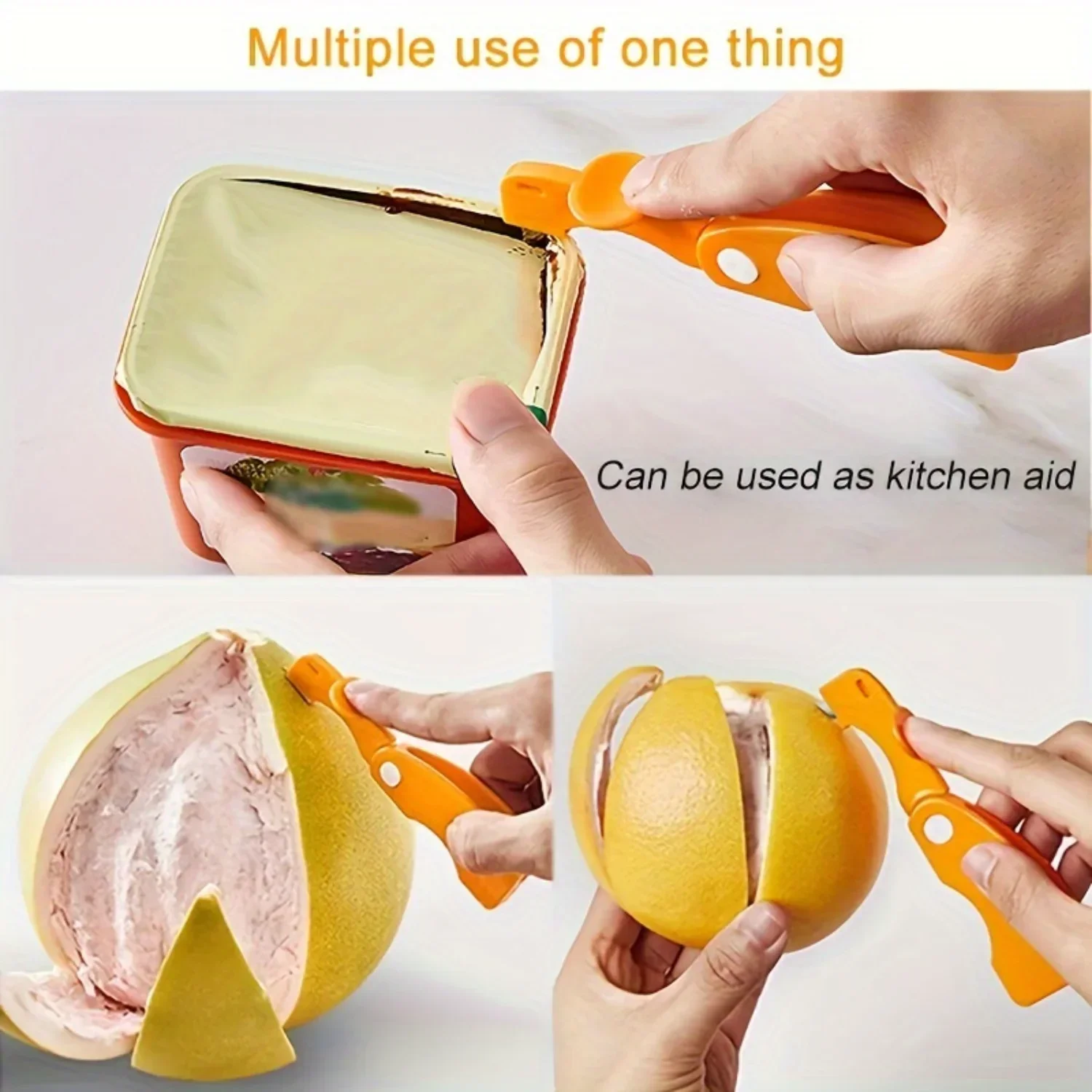 Creative Folding Orange Peeler And Fruit Cutter,  Gadget For Easy Peeling Of Oranges, Lemons, And Grapefruits Kitchen knife