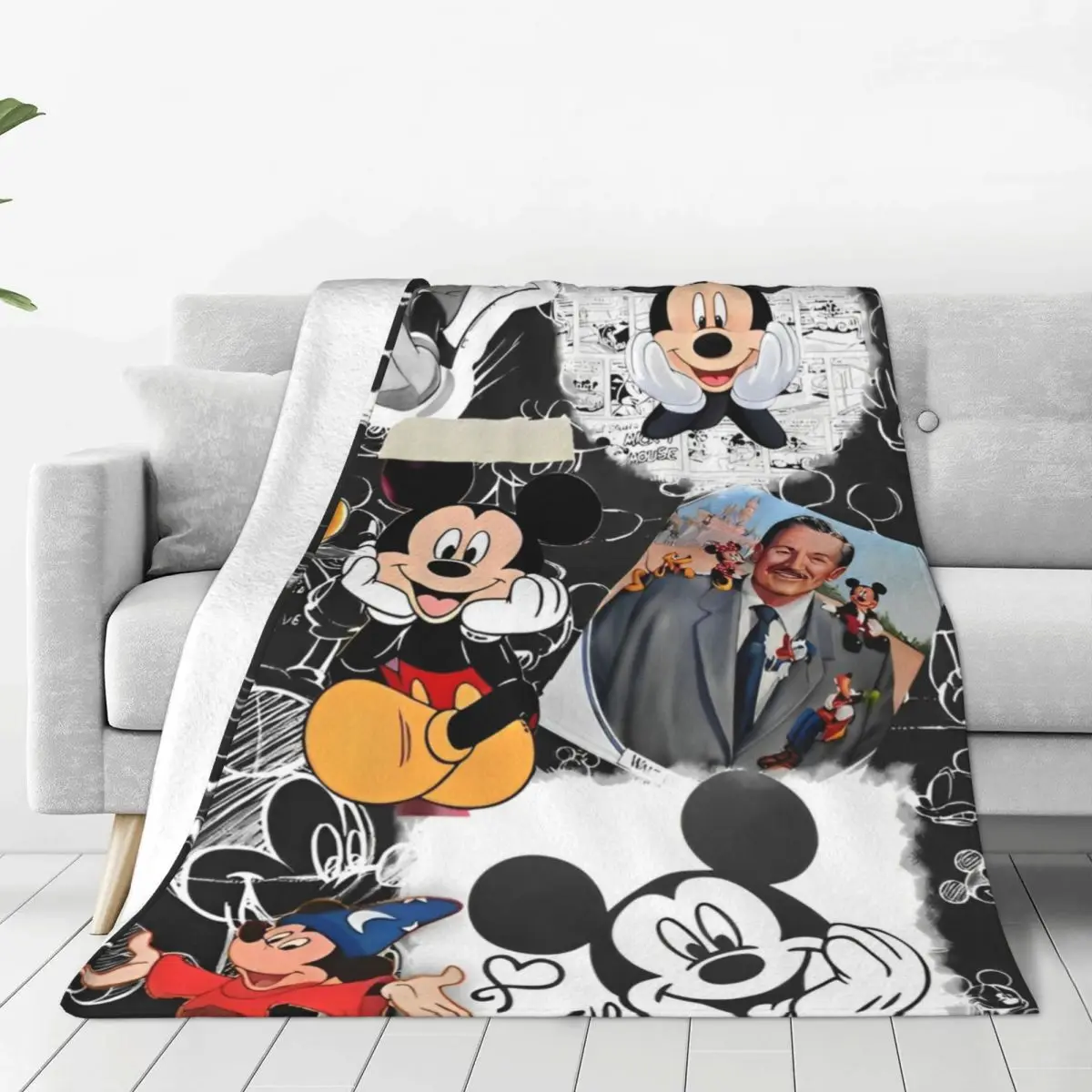 

Mickey Minnie Mouse Blanket Cute Cartoon Super Soft Plush Throw Blanket For Living Room Decorative Flannel Bedspread Bed Cover