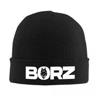 Chechen Borz Wolf Knit Hat Beanie Autumn Winter Hats Warm Acrylic Fashion Coat of Arms Cap for Men Women Gift