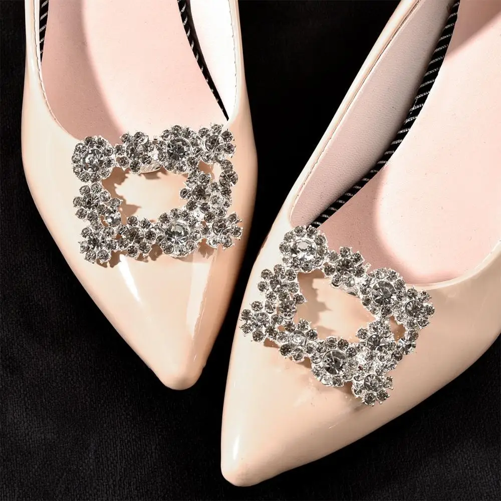 1 Pair Bag Pendant High Heel Brooch Charm Buckle Shiny Clips Pearl Shoes Clip Wedding Shoes Decorations