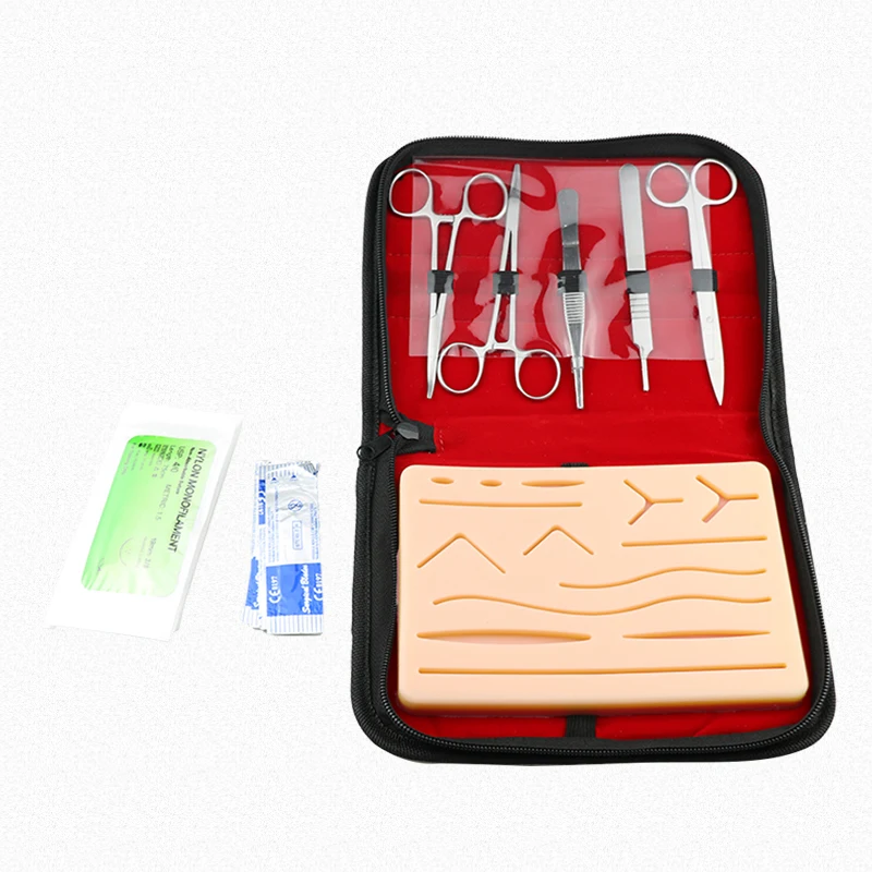 

Teaching Suture Training Kit Skin Operate Suture Practice Model Training Pad Needle Scissors Teaching Resources
