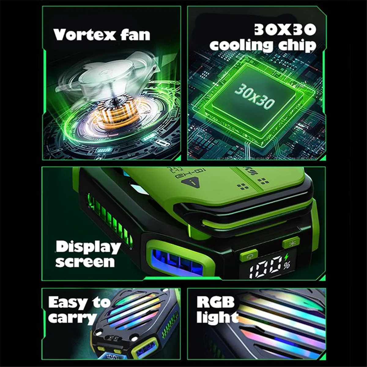 Hot! Mobile Phone Magnetic Semiconductor Coolng Fan Radiator with 7 Gears Adjustable Game Cooler for IOS Android Phone B