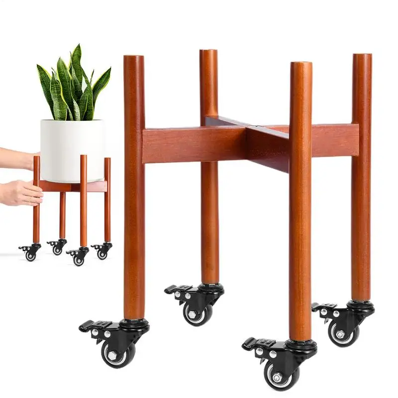 Plant Stand With Wheels Indoor Plant Stand Rollers Plant Stand On Wheels For Heavy Pots Plant Holder Pot Stand For Garden Patio