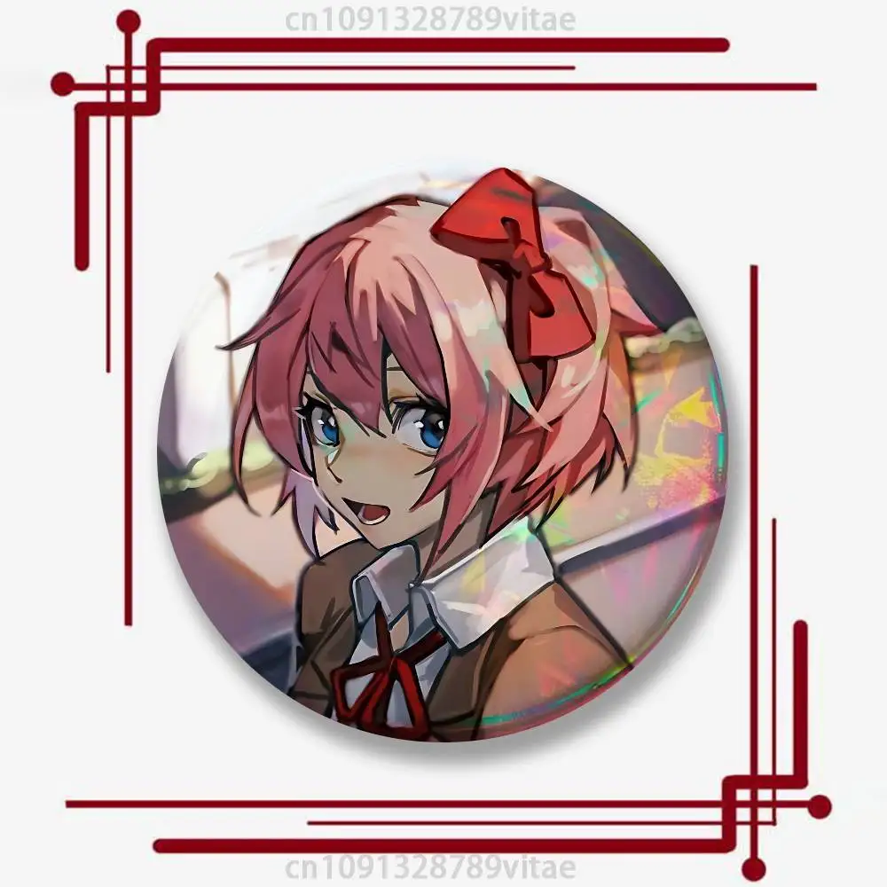 Niedliche S-Sayoris-S DDLC 25mm 75mm 44mm 58mm 32m Münzabzeichen, personalisierte handgefertigte runde Broschen, Anstecknadeln, Accessoires – Detail 7