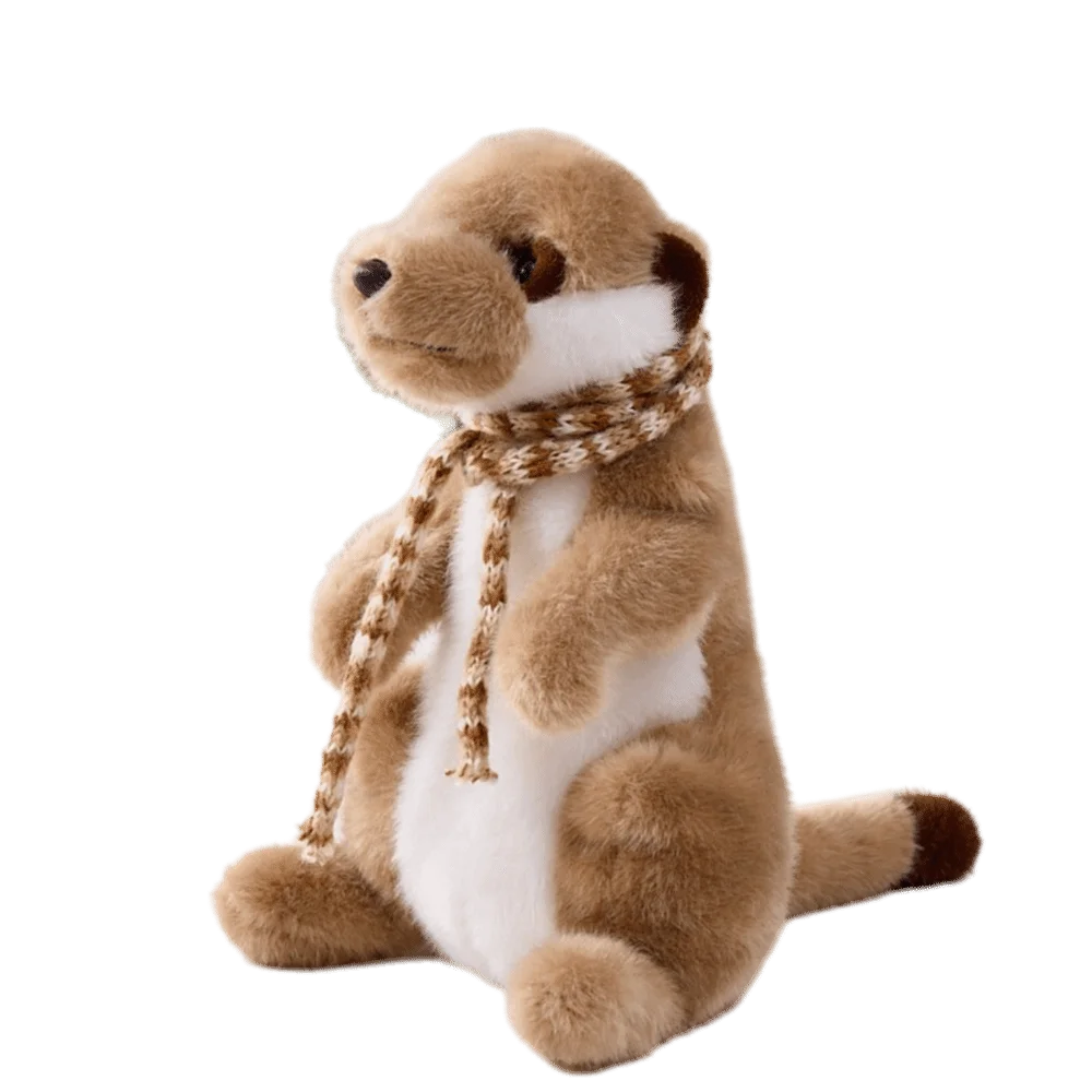 Standing Soft Fluffy Meerkat Weighted Pellet Detachable Scarf Meerkat High-quality Comfort Simulated Suricate Room Decor