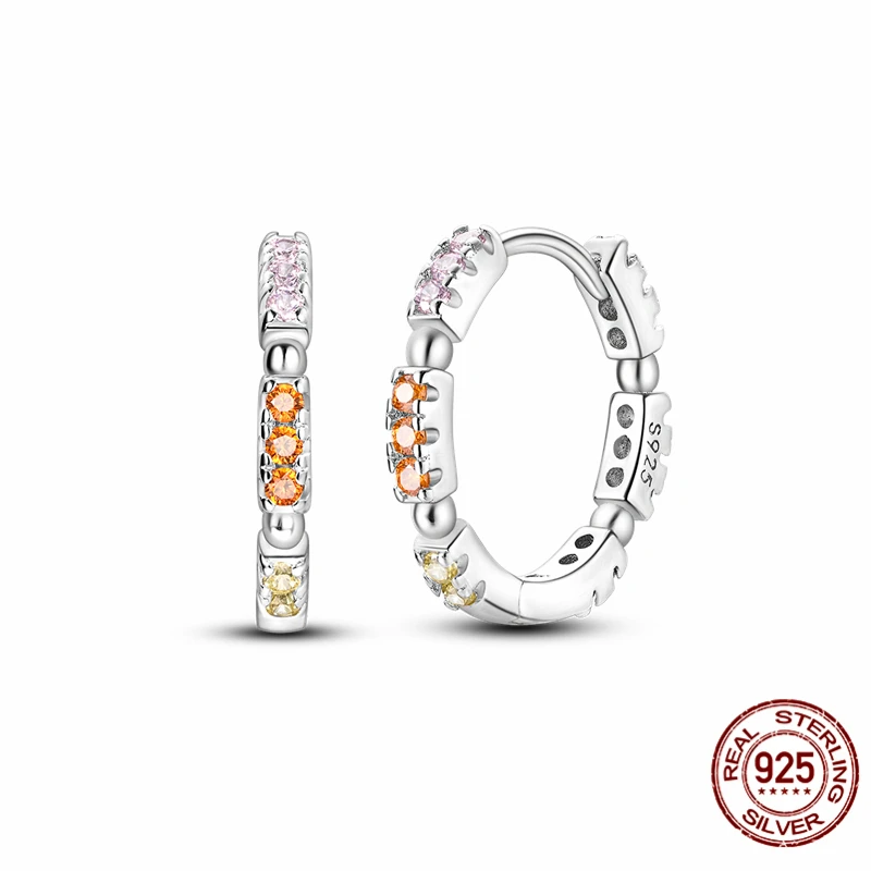 

High-quality S925 sterling silver earrings, women's hoop earrings, anniversary and wedding jewelry gifts.