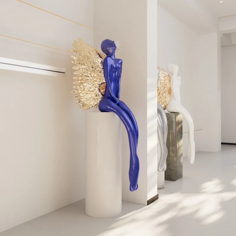 Modern simple abstract figure sculpture angel wing ornament porch floor decoration