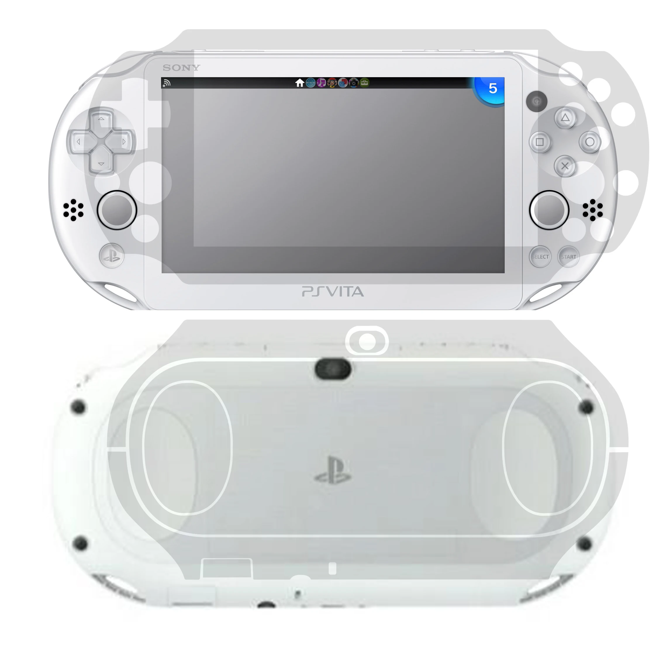 Transparent Clear Vinyl Skin Sticker Protector for Sony PS Vita PSV 2000 Skins Stickers PSV2000