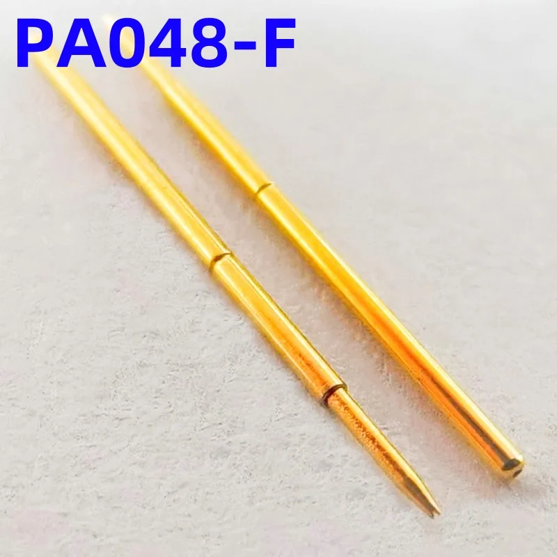 20/100PCS PA048-F1 Spring Test Probe PA048-F Test Pin Test Tool 12mm 0.48mm Gold Needle Tip 0.35mm Pogo Pin P048-F P048-F1