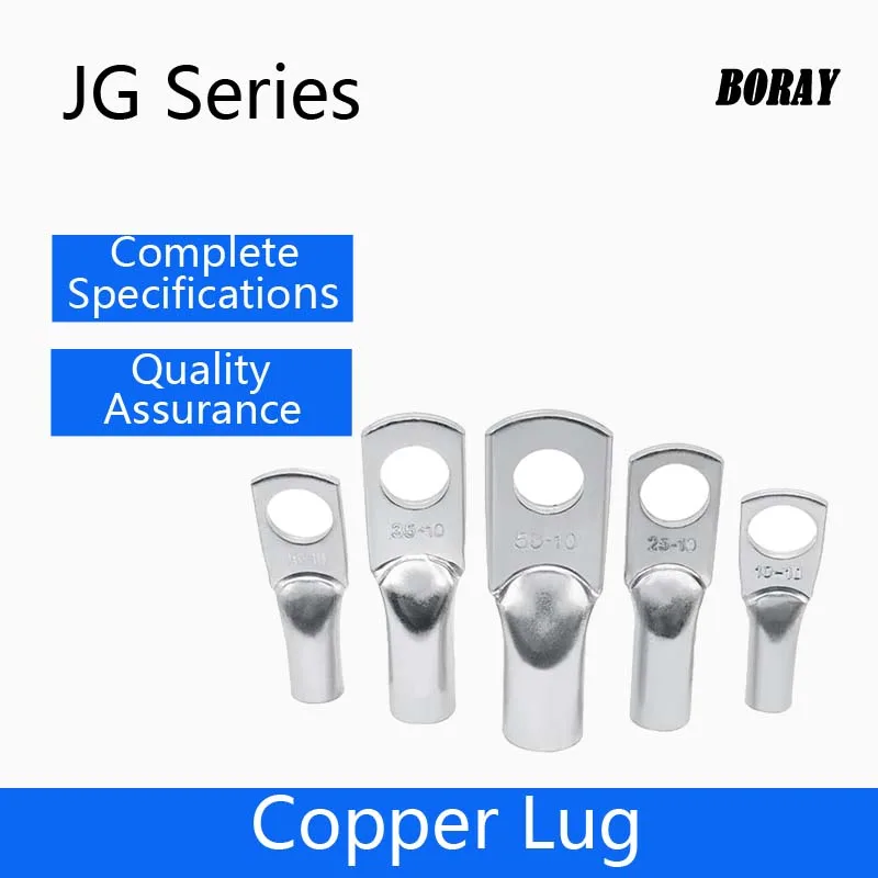 

1PC JG150-12-JG500-20 Marine Copper Lug Screw Hole Tubular Ring Terminal Crimp Cable Lugs