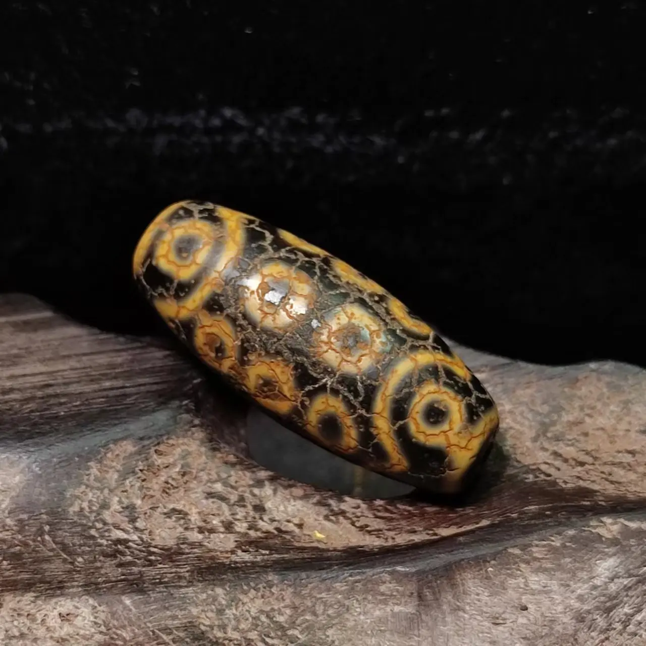 Tibet Fire Offering Old Agate Beads Dark Yellow 21 Eyes DZI 12.5*30mm Agate Beads Men&Women Jewelry DIY Free Shipping