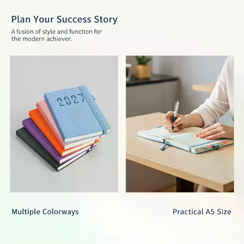 2027 Time Management Calendar Log–365Day Self-Discipline Check-In Tracker & Agenda for Students, Professionals & Home Office