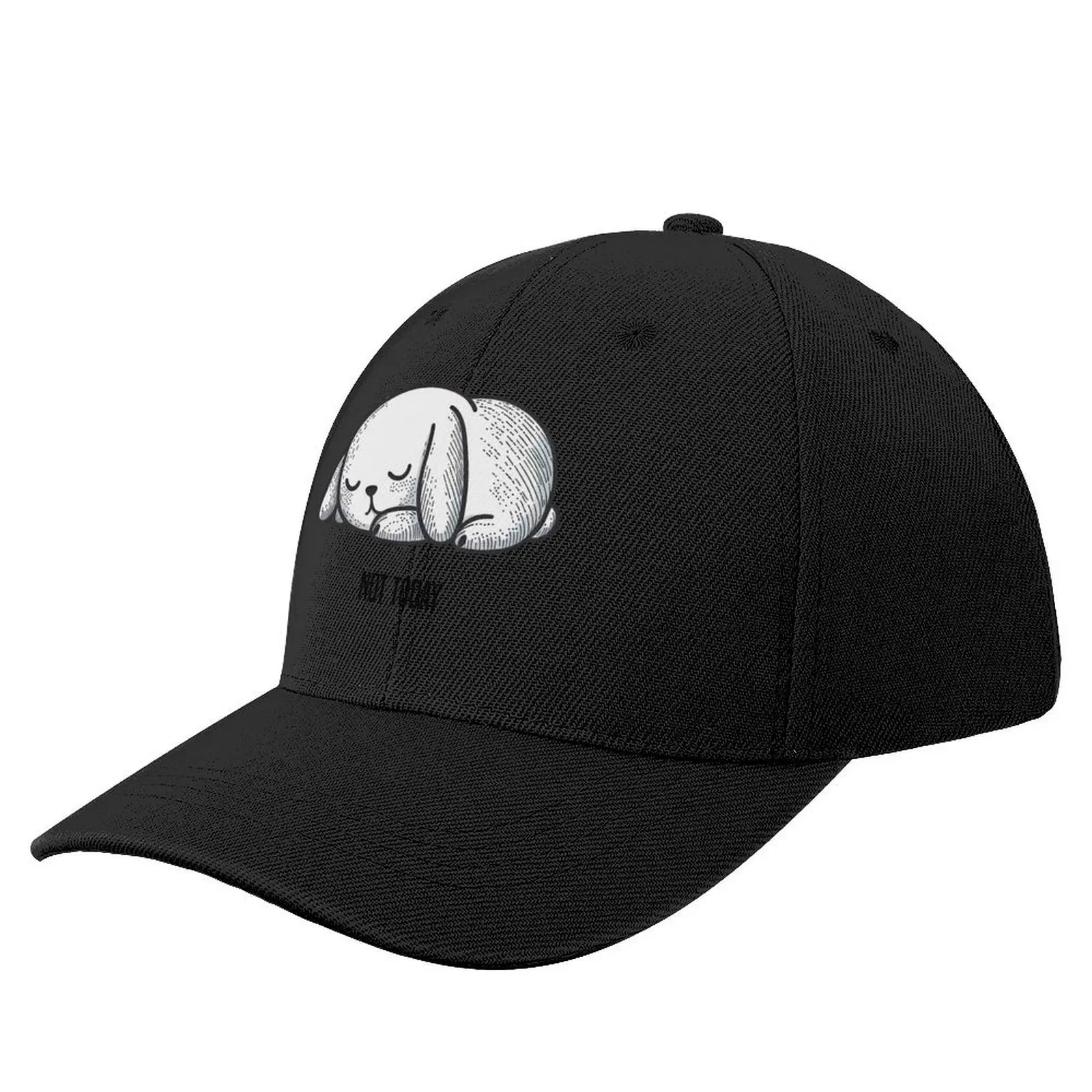 Sleepy Bunny being Lazy Baseball Cap Ball Cap Snapback Cap |-F-| Women's Beach Visor Men's