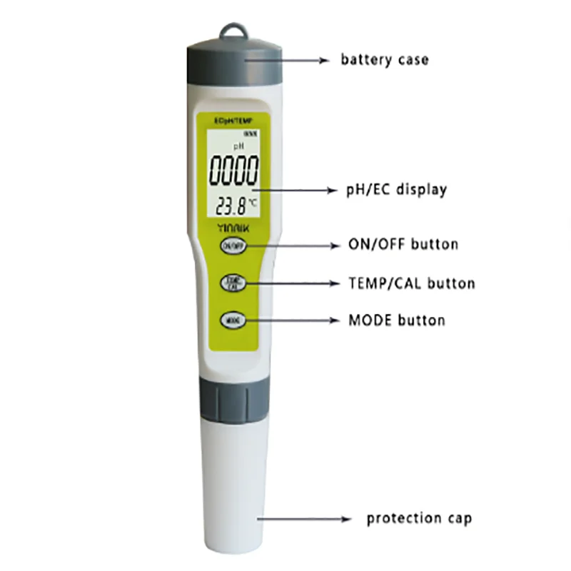 

9902 pH pen pH value ec conductivity temperature three in one water quality testing pen Hydroponic water quality testing pen