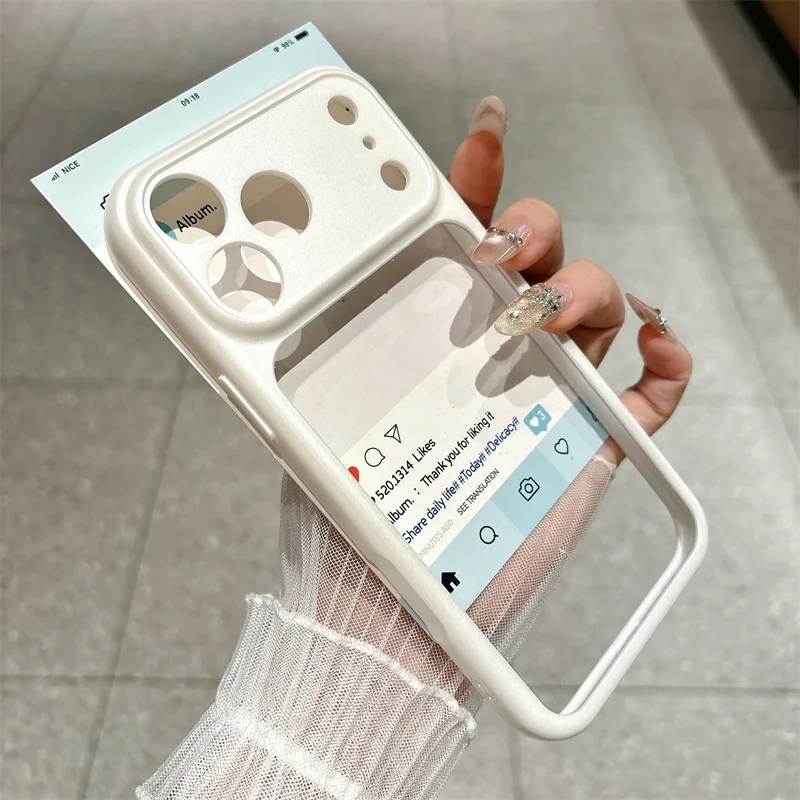 Coque de téléphone transparente originale pour iPhone 17 Air 16 15 14 13 12 11 Pro Max Plus, transformable instantanément en série 17 Pro Max