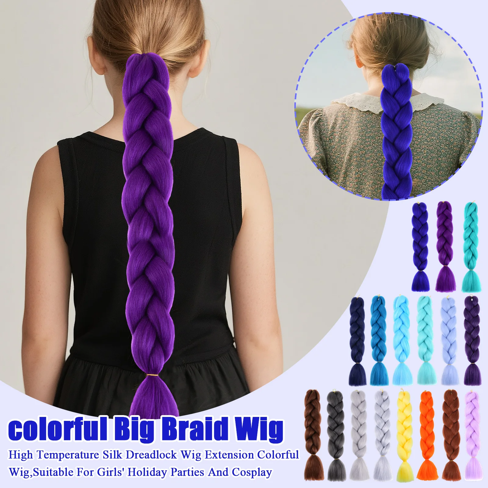 Gradient Braid Synthetic DIY Jumbo Braiding Hair Braids Extensions Hair Afro Ombre Color Hair Women Braid Accessories Props
