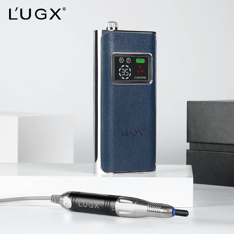 LUGX Professional 35000rpm Manicure Acrylic Gel Nail Drill Cordless Rechargeable Portable Nail Drill Machine