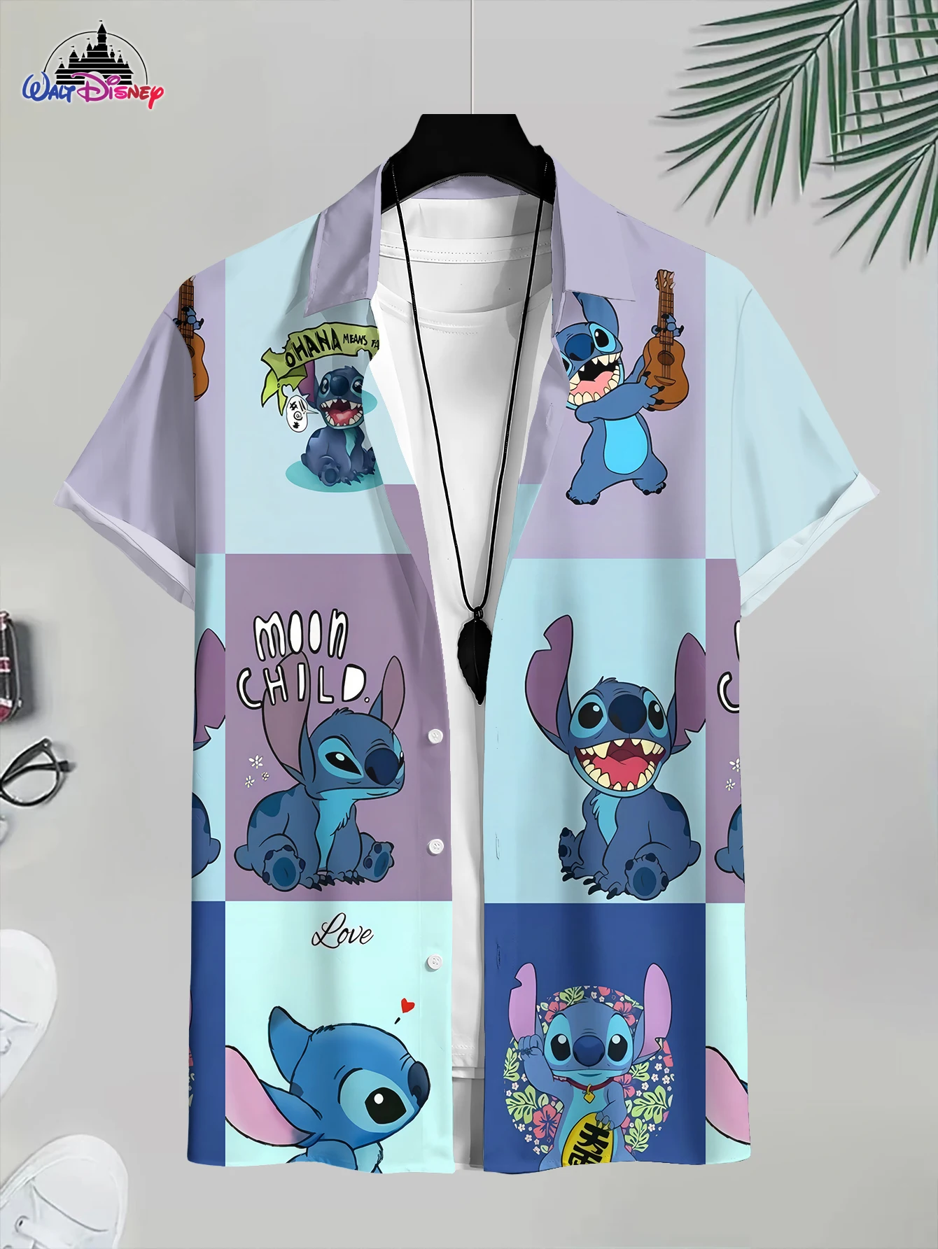 New Arrival 3D Print Disney Mickey & Minnie Shirt: Christmas Carol Graphic Button - Down