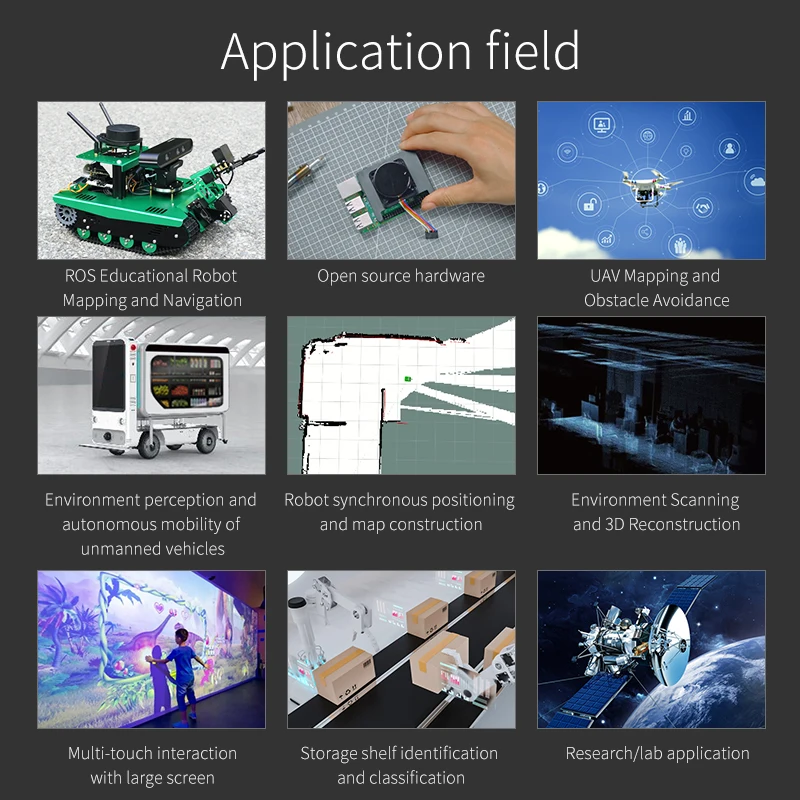 EAI YDLIDAR X3 Pro Lidar TOF 360° Laser Scanning Ranging 8m Sensor Module for ROS Robotics Support Robot ROS1 ROS2