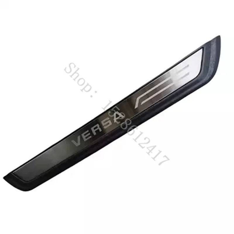 For Nissan VERSA  2020 2021~2024 Car Styling Plastic Door Sill Scuff Plate Welcome Pedal Stainless Steel Accessories