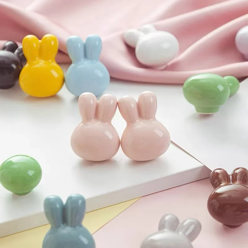 Cute Furniture Handles for Kids Animal Drawer Knob Ceramic Drawer Knobs Handles for Cabinets and Drawer Children\'s room Handles