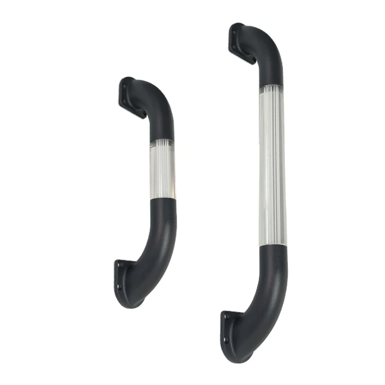 

Black Or Silver RV Handle Acrylic And Metal Caravan Handle With LED Light For Outdoor Camping RV Accessories RV Parts