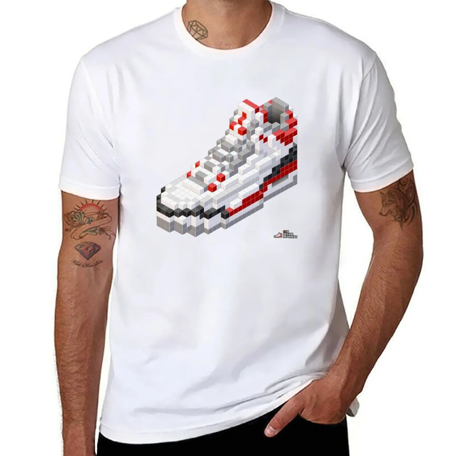 

3D 8-bit basketball shoe 3 T-Shirt t shirt for man t shirts for man graphic tees T-Shirt