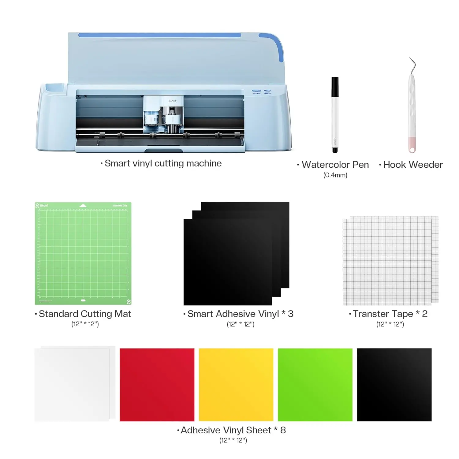 Likcut S31 Essential Starter Bundle Smart Vinyl Cutter Machine for DIY HTV Cardstock Paper Crafts Home Decor Graph Plotter