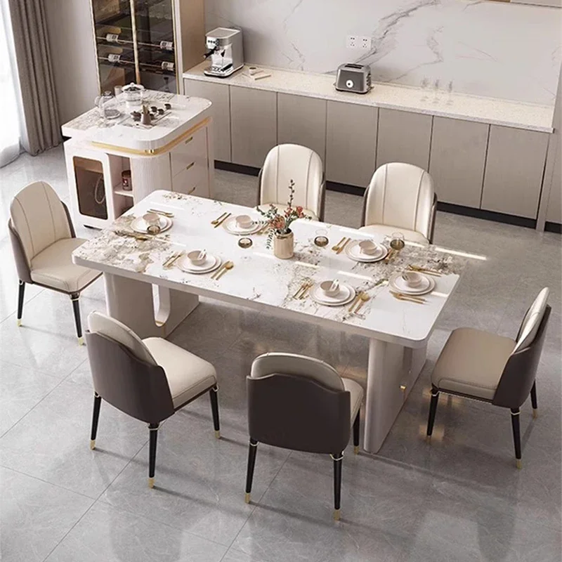 

Table Dining Kitchen Furniture Living Room Chairs Center Luxury Rectangular Modern Home Islands Juegos De Comedor Restaurant