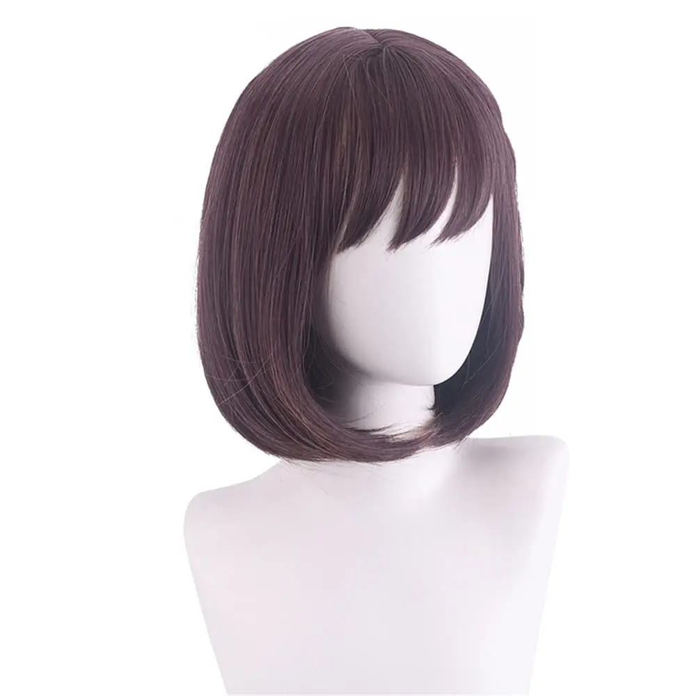 Anime Shinonome Ena Cosplay Wig Women Brown Cosplay Wig for Project Sekai Cosplay Short Brown Bob Wig for Women Brown)