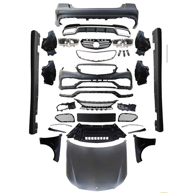 

Cc car E63 Car Bodykit for - E-Class W212 Later Modified E63 Car Bumper Grill Hood Fender 2010 2011 2012 2013 2014 2015