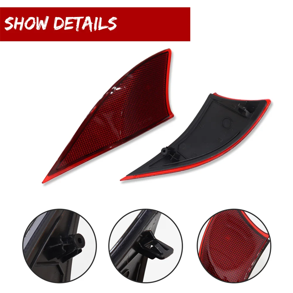 For Lexus IS250 IS300 IS350 IS200t IS-F 2014 2015 2016 2017 2018 2019 2020 Car Rear Bumper Reflector Light Cover Shells No Bulb