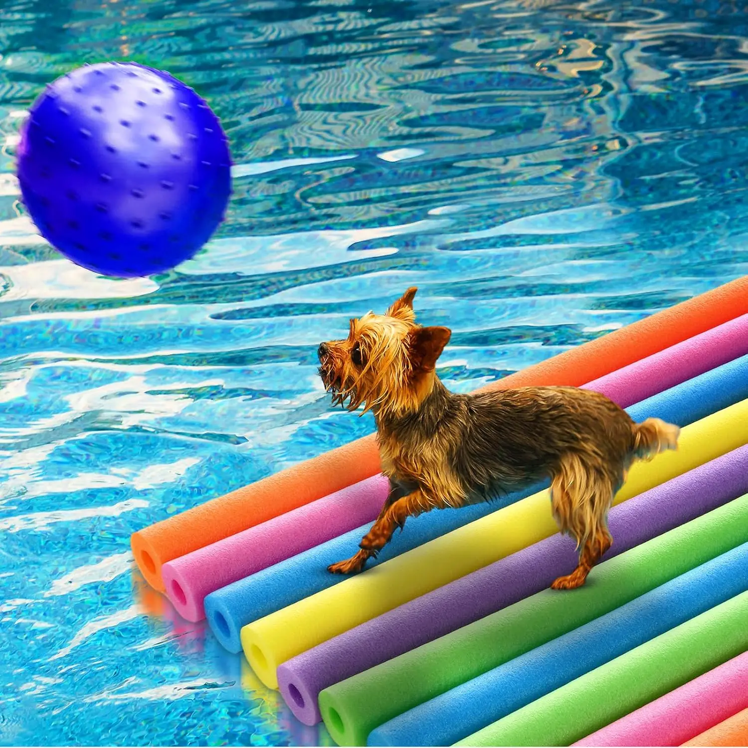 18 Pack Pool Noodles Bulk 39 x 2.24 inches Foam Pool Swimming Noodle Large Hollow Bright Foam Swim Noodles Floats Heavy Duty for Adults Floating Swimming Craft Project(Colorful) view 4