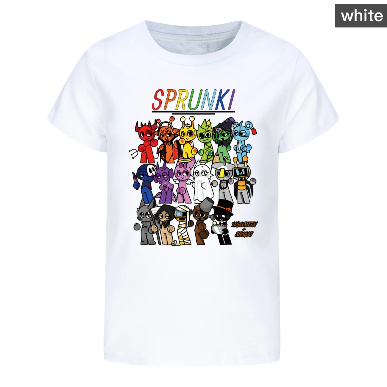 Hot Spunki music song Children's Short Sleeve T-Shirt, Horror Game, Incredibox, Tops, Cartoon Clothes, Tees, Girls, Boys, Kids