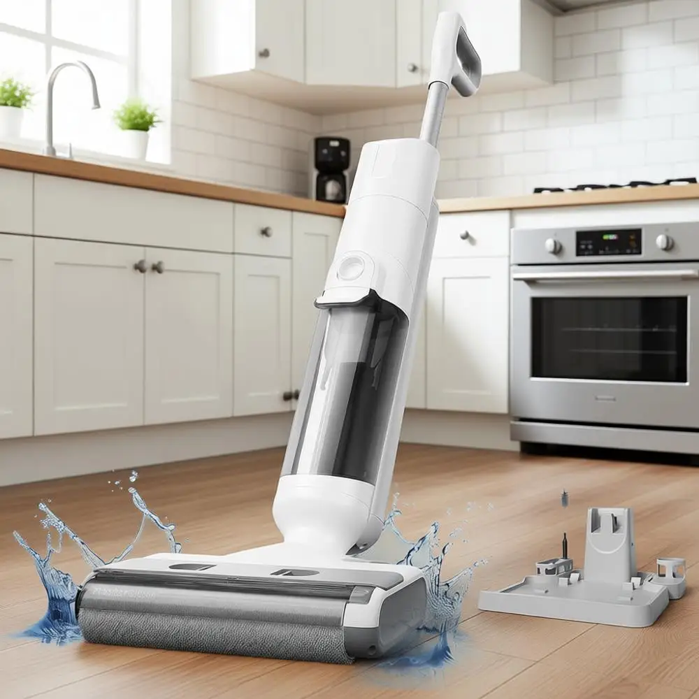 Cordless Wet Dry Vacuum Cleaner, Vacuum and Mop Combo with One-Button Auto Self-Cleaning, 3-in-1 Vacuum Mop or Hard Floor, High-