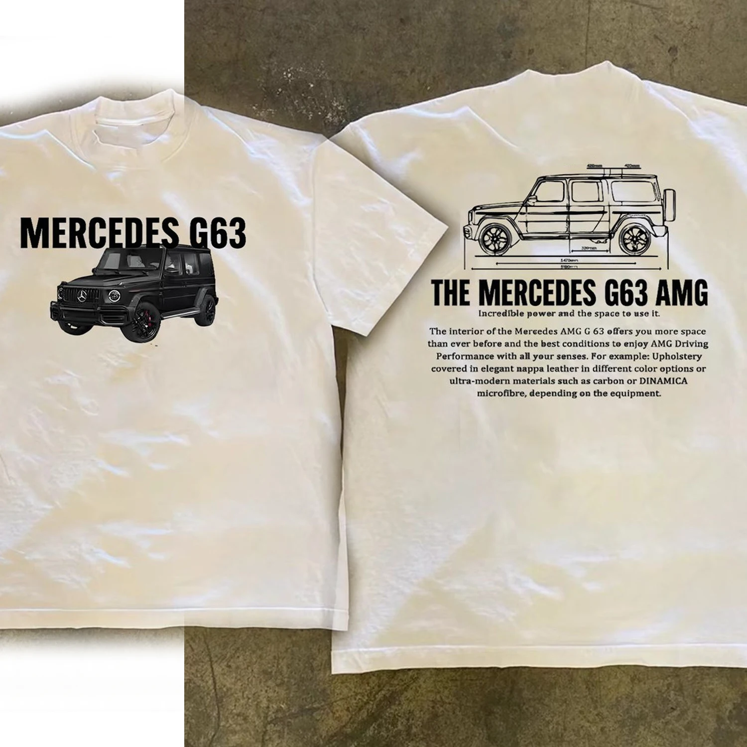 Car Enthusiast Mercedes G63 AMG Men Clothes Fashion Summer T-Shirts Streetwear 100% Cotton Loose Tops Breathable Tee