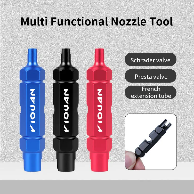 3-in-1 Multifunctional Bike Valve Core Remover Tool Wrench Spanner for Schrader Presta Bicycle Valves Extender