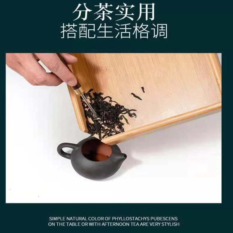 1pc Bamboo Tea Evaluation Box Knife Needle Tea Prying Tray Pu Erh Tea Distribution Tray Cake Display Tray view 5