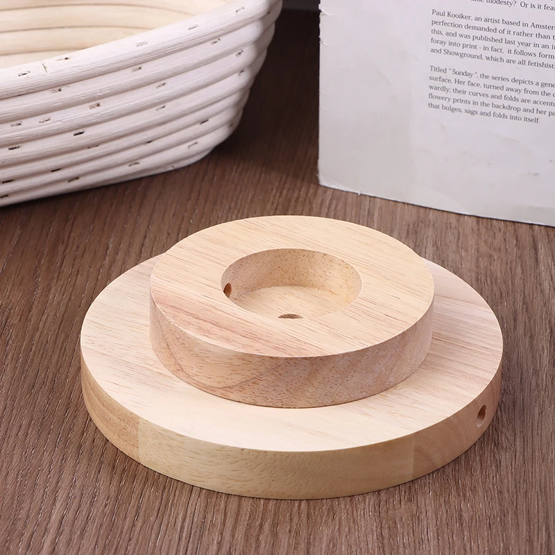 10CM 12CM 15CM Wood Table Lamp Base Round Solid Wood Display Lamp Base Light Parts Stand For DIY Table Lamp Bases