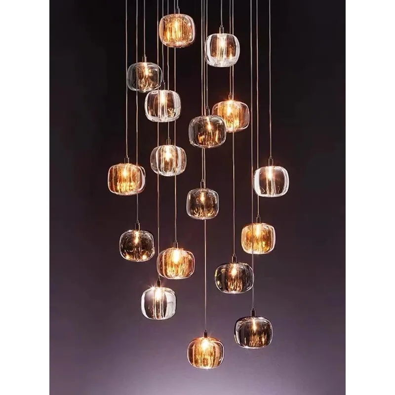 Postmodern crystal chandelier minimalist bedroom minimalist creative light luxury single head restaurant chandelier