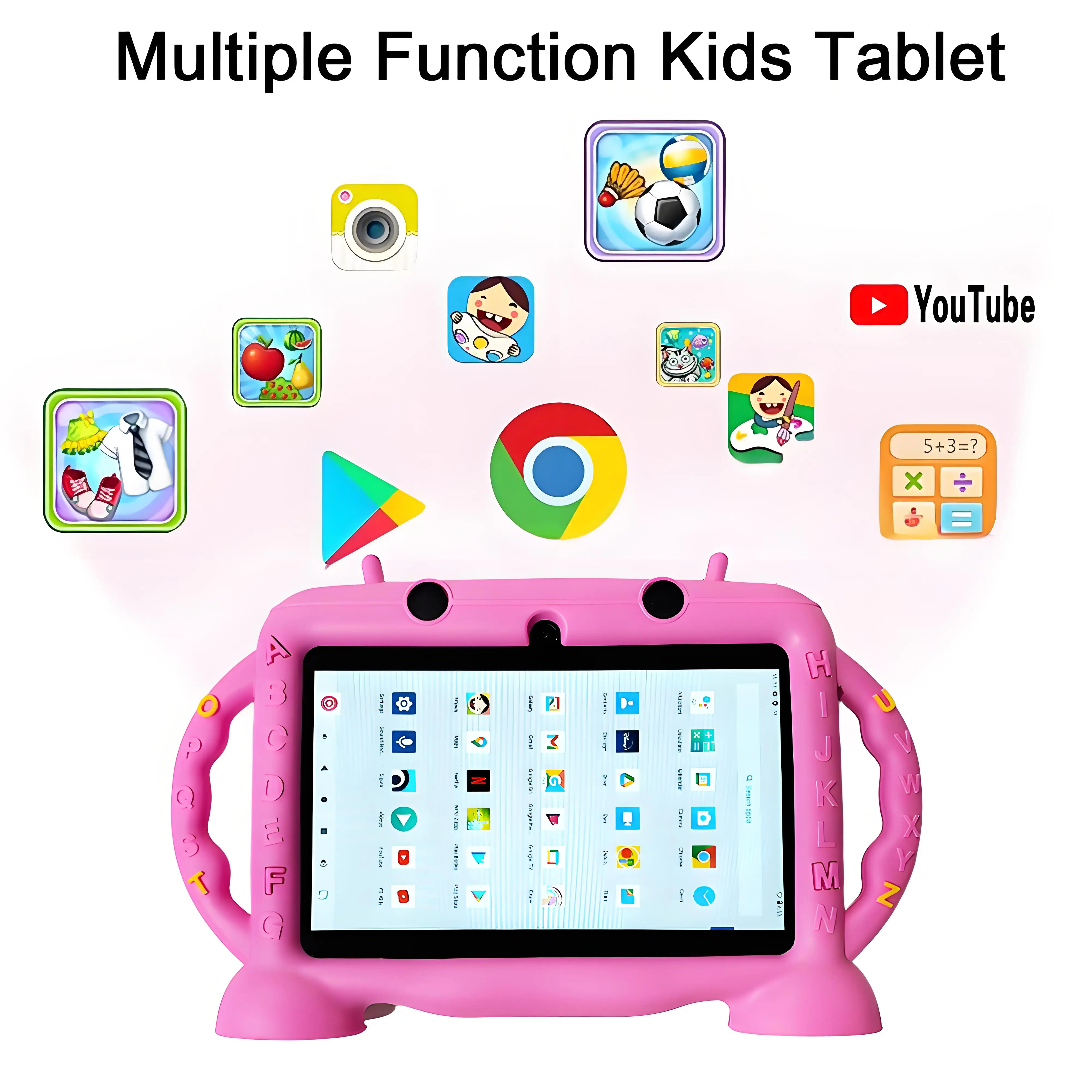Kids Tablet 7.0'' 32GB Android 12 Proof Case 5G WiFi Google Dual Camera Learning Education Toy Tablet Children Boys Girls Gifts