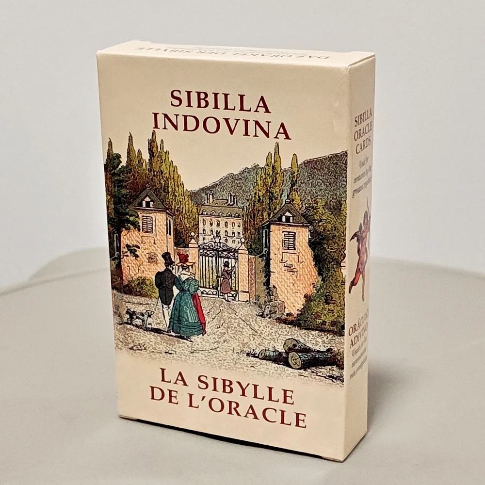 Cartes Oracle Sibilla Indovina, jeu de divination vintage de 52 cartes, 10,5 x 6 cm, style victorien multilingue