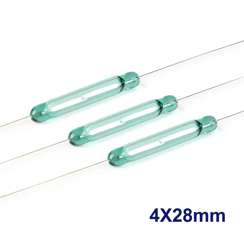 10Pcs 4x28MM Reed Switch Sensor Normally Open DIY Magnetic Reed Switchs Electronic NO 4*28mm